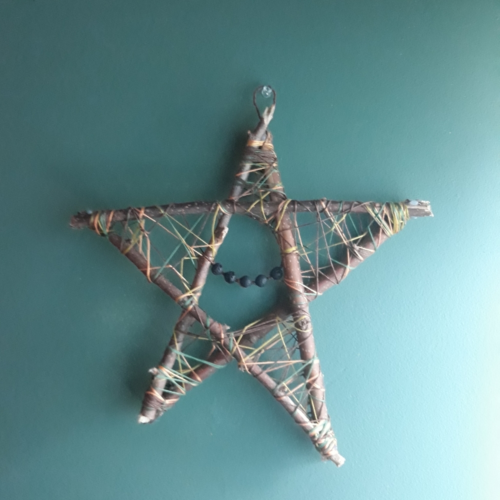 Star lava bead wall hanging